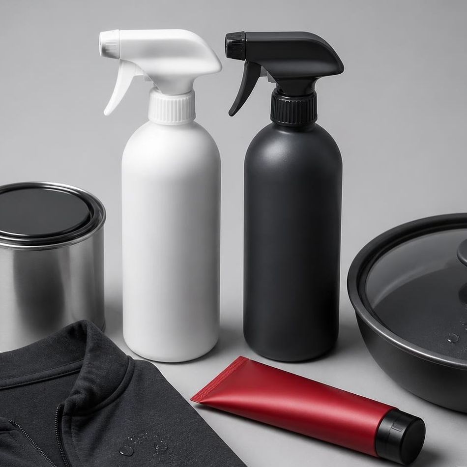 Black rubber and polymer consumer product samples