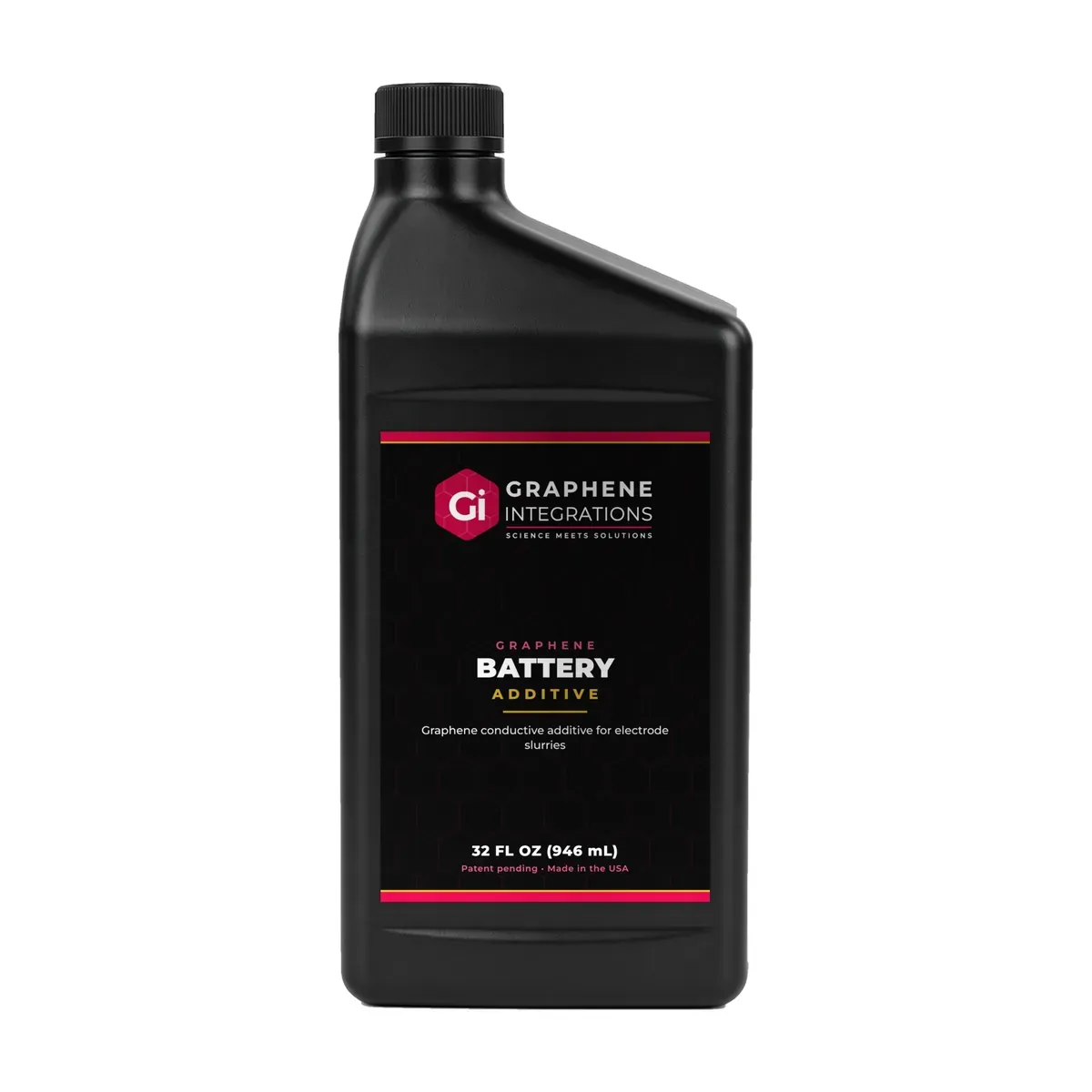 Graphene Battery Additive container with back label and SKU barcode