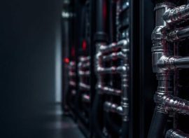 Liquid cooling lines in a data center